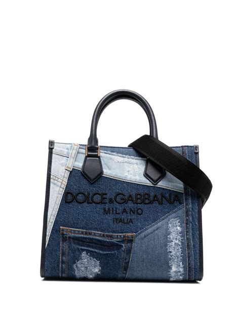 denim dolce gabbana clutch|dolce and gabbana leather tote.